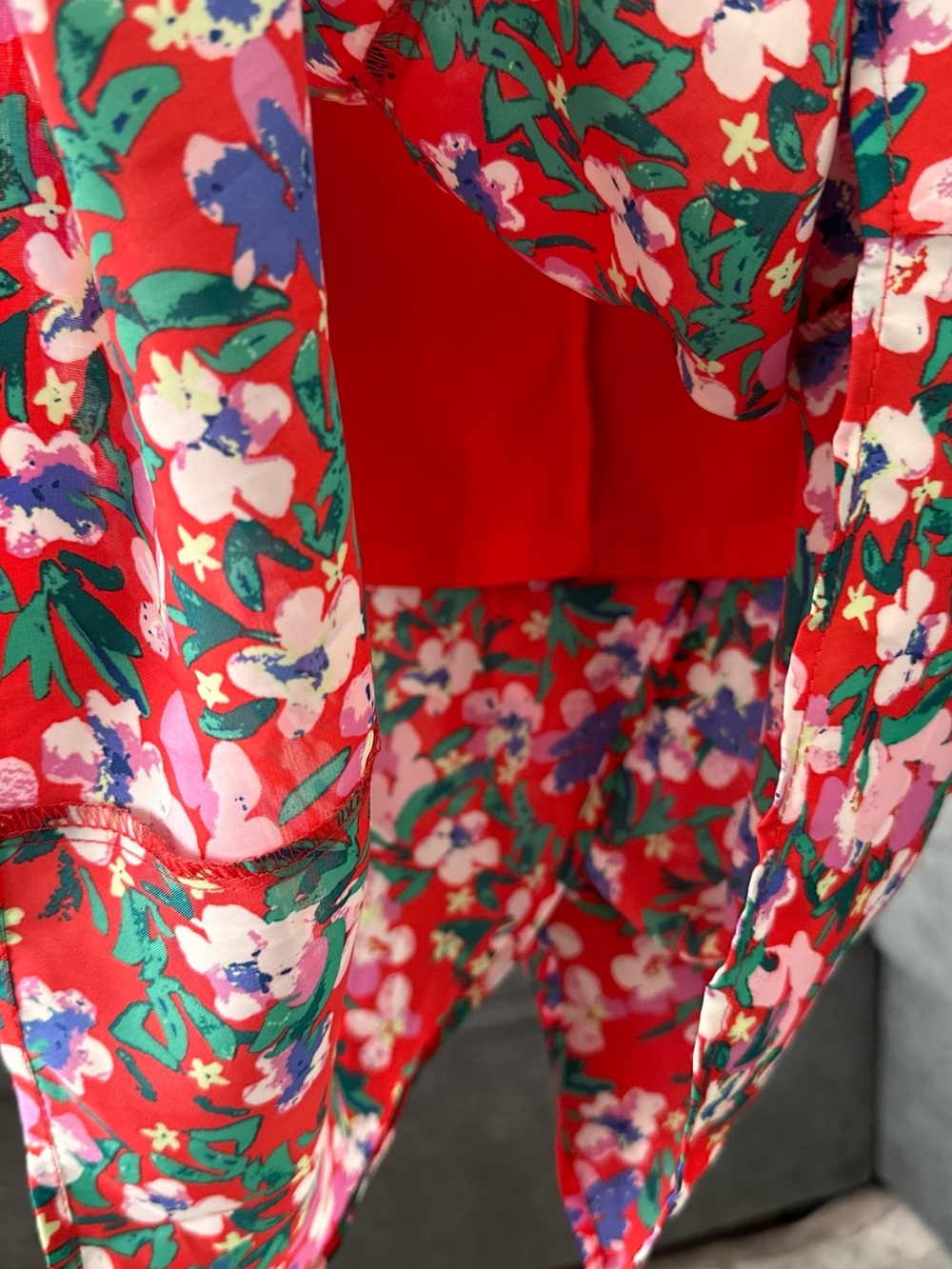 Kelly Renee Satin Floral Print Faux Wrap Midi Skirt – Size M - Picture 7 of 12